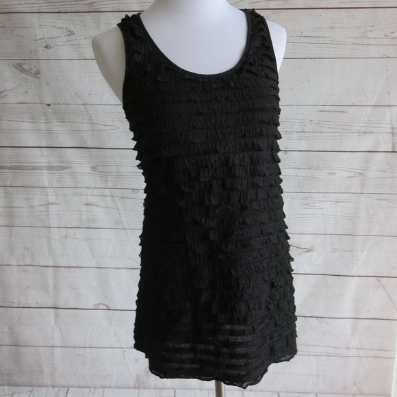Free People Ruffle Tiered Sleeveless Top Blouse - Size tag missing - Picture 2 of 6